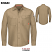 Khaki - Bulwark QS40 Men's Work Shirt - Long Sleeve Flame Resistant iQ Series Endurance Collection #QS40KH