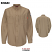 Khaki - Bulwark QS42 Men's Uniform Shirt - iQ Series Endurance Collection Flame Resistant Long Sleeves #QS42KH