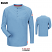 Blue - Bulwark QT20 Men's Comfort Knit Henley - Flame Resistant #QT20BL