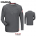 Charcoal - Bulwark QT20 Men's Comfort Knit Henley - Flame Resistant #QT20CH