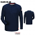 Dark Blue - Bulwark QT20 Men's Comfort Knit Henley - Flame Resistant #QT20DB