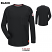 Black - Bulwark QT32 Men's Comfort Knit T-Shirt - iQ Series Flame Resistant Long Sleeve #QT32BK