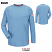 Blue - Bulwark QT32 Men's Comfort Knit T-Shirt - iQ Series Flame Resistant Long Sleeve #QT32BL