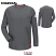 Charcoal - Bulwark QT32 Men's Comfort Knit T-Shirt - iQ Series Flame Resistant Long Sleeve #QT32CH
