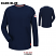 Dark Blue - Bulwark QT32 Men's Comfort Knit T-Shirt - iQ Series Flame Resistant Long Sleeve #QT32DB