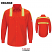 Orange - Bulwark SLAT Men's Uniform Shirt - Midweight Flame Resistant Enhanced Visibility #SLATOR