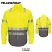 Yellow / Gray - Bulwark SLB4 Men's Uniform Shirt - Hi-Visibility Color Block #SLB4HG