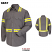 Gray - Bulwark SLDT Men's Uniform Shirt - Midweight Flame-Resistant Enhanced Visibility #SLDTGY