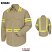 Khaki - Bulwark SLDT Men's Uniform Shirt - Midweight Flame-Resistant Enhanced Visibility #SLDTKH