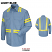 Light Blue - Bulwark SLDT Men's Uniform Shirt - Midweight Flame-Resistant Enhanced Visibility #SLDTLB