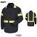 Navy - Bulwark SLDT Men's Uniform Shirt - Midweight Flame-Resistant Enhanced Visibility #SLDTNV