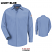 Light Blue - Bulwark SLS2 Men's Pocketless Work Shirt - Midweight Flame-Resistant Concealed Gripper #SLS2LB