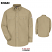 Khaki - Bulwark SLU2 Men's Dress Uniform Shirt - Midweight Flame-Resistant #SLU2KH