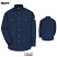 Navy - Bulwark SLU2 Men's Dress Uniform Shirt - Midweight Flame-Resistant #SLU2NV