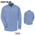 Light Blue - Bulwark SLW2 Men's Work Shirt - EXCEL FR ComforTouch Button Front Long Sleeve #SLW2LB