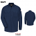 Navy - Bulwark SLW2 Men's Work Shirt - EXCEL FR ComforTouch Button Front Long Sleeve #SLW2NV