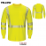 Yellow - Bulwark SMK8 Men's Long Sleeve T-Shirt - Lightweight Flame-Resistant Hi-Visibility #SMK8HV