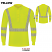 Yellow - Bulwark SML4 Men's Long Sleeve Henley - Hi-Visibility Lightweight #SML4HV