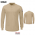 Khaki - Bulwark SML8 Men's Henley Shirt - Long Sleeve Lightweight #SML8KH