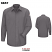Gray - Bulwark SMS2 Men's Pocketless Work Shirt - Midweight Flame Resistant Concealed Gripper #SMS2GY