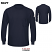 Navy - Bulwark SMT8 Men's Long Sleeve T-Shirt - Lightweight Flame Resistant #SMT8NV
