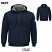 Navy - Bulwark SEZ4 Men's Hooded Sweatshirt - Thermal Lined Zip-Front #SEZ4NV