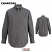 Charcoal - Edwards 1246 Men's Poplin Shirt - Long Sleeve Comfort Stretch #1246-019