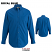 Royal Blue - Edwards 1246 Men's Poplin Shirt - Long Sleeve Comfort Stretch #1246-041