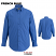French Blue - Edwards 1246 Men's Poplin Shirt - Long Sleeve Comfort Stretch #1246-061