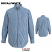 Royal / White Gingham - Edwards 1246 Men's Poplin Shirt - Long Sleeve Comfort Stretch #1246-940