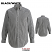 Black / White Gingham - Edwards 1246 Men's Poplin Shirt - Long Sleeve Comfort Stretch #1246-945