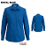 Royal Blue - Edwards 5246 Women's Poplin Blouse - Long Sleeve Comfort Stretch #5246-041