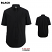 Black - Edwards 1231 Men's Poplin Shirt - Short Sleeve Comfort Stretch #1231-010