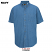 Navy - Edwards Pre-washed Denim Short Sleeve Shirt #1013-007
