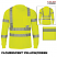 Fluorescent Yellow/Green - Red Kap SVY3 Men's Performance T-Shirt - Hi-visibility Long Sleeve Class 3 #SVY3AB