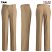 Tan - Edwards 8540 - Women's Utility Pant - EZ Fit Chino Flat Front #8540-005