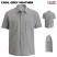 Cool Gray Heather - Edwards 1039 - Men's Chambray Shirt - Melange Ultra-Light Short Sleeve #1039-959