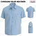 Carolina Blue Heather - Edwards 1039 - Men's Chambray Shirt - Melange Ultra-Light Short Sleeve #1039-981