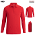 Red - Edwards 1527 - Unisex Mini Pique Polo - Snag Proof Long Sleeve #1527-012