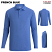 French Blue - Edwards 1527 - Unisex Mini Pique Polo - Snag Proof Long Sleeve #1527-061