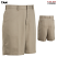 Tan - Edwards 2432 - Men's Flat Front Short - Microfiber #2432-005