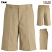 Tan - Edwards 2437 - Men's Utility Short - Chino Flat Front #2437-005