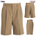Tan - Edwards 2439 - Men's Utility Short - Chino Pleated Front #2439-005