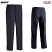 Navy - Edwards 2534 - Men's Dress Flat Front Pant- Microfiber #2534-007