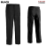 Black - Edwards 2534 - Men's Dress Flat Front Pant- Microfiber #2534-010