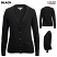 Black - Edwards 7048 - Women's Jersey Knit Cardigan - Acrylic with Pockets #7048-010