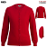 Red - Edwards 7140 - Women's Jewel Cardigan - Cotton Neck #7140-012