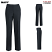 Navy - Edwards 8740 - Women's Washable Pant - Wool Flat Front #8740-007