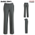 Dark Gray - Edwards 8740 - Women's Washable Pant - Wool Flat Front #8740-009