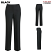 Black - Edwards 8740 - Women's Washable Pant - Wool Flat Front #8740-010